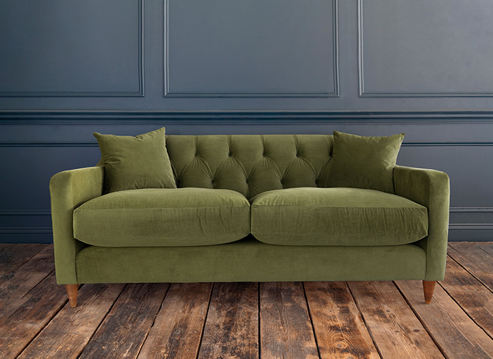 1 Scarborough Large Sofa in House Velvet Olive 